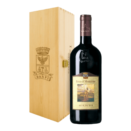 VINO BANFI ROSSO DI MONTALCINO DOC 1.5LT MAGNUM (CASSA LEGNO)