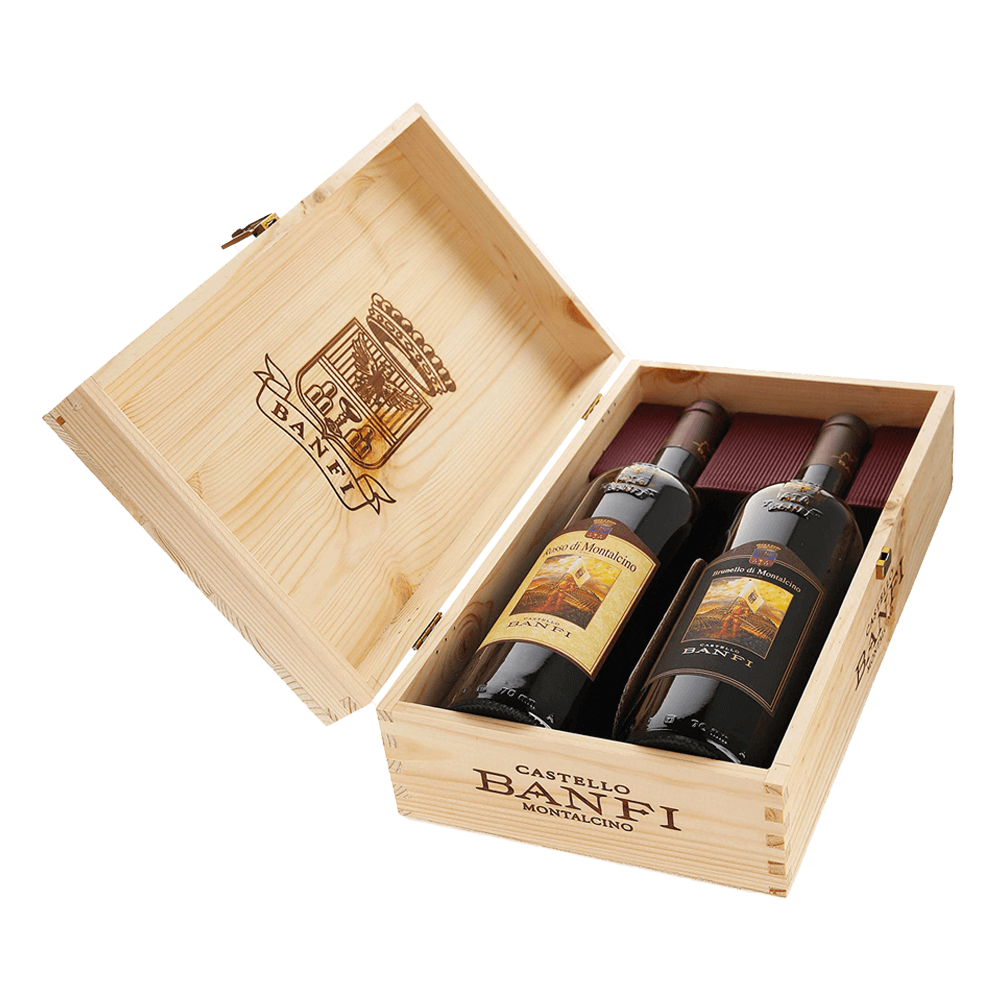 CASSA LEGNO BANFI ROSSO + BRUNELLO DI MONTALCINO