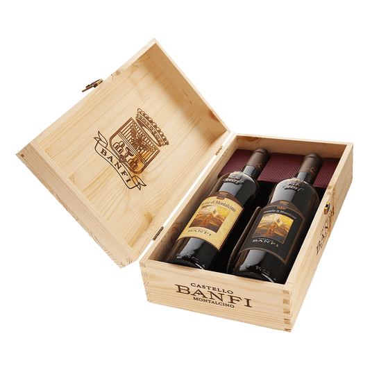 CASSA LEGNO BANFI ROSSO + BRUNELLO DI MONTALCINO